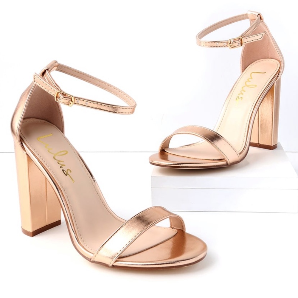 Rose gold heels